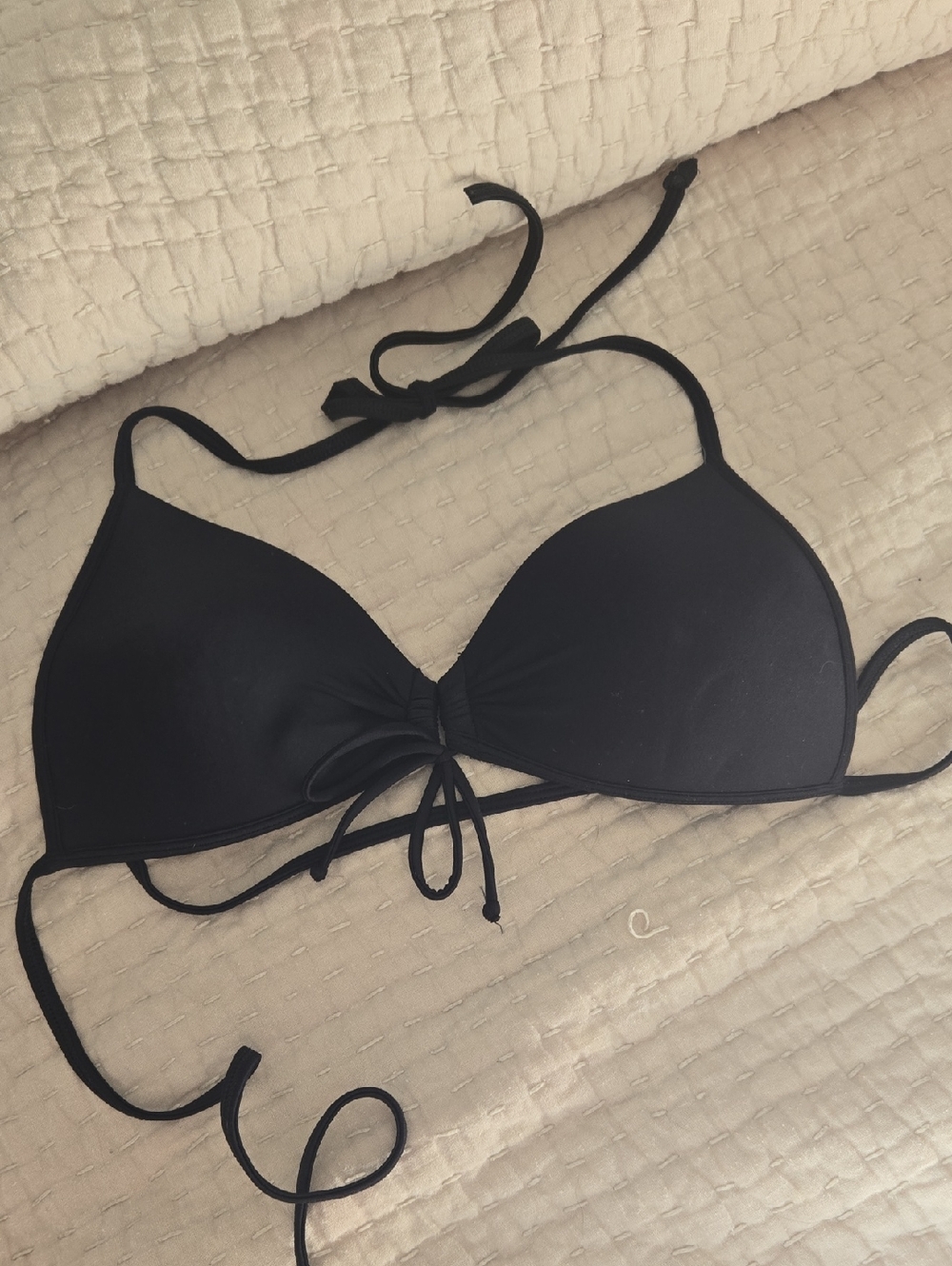 Body Glove Black Triangle Tie-Back Bikini Top Size Small